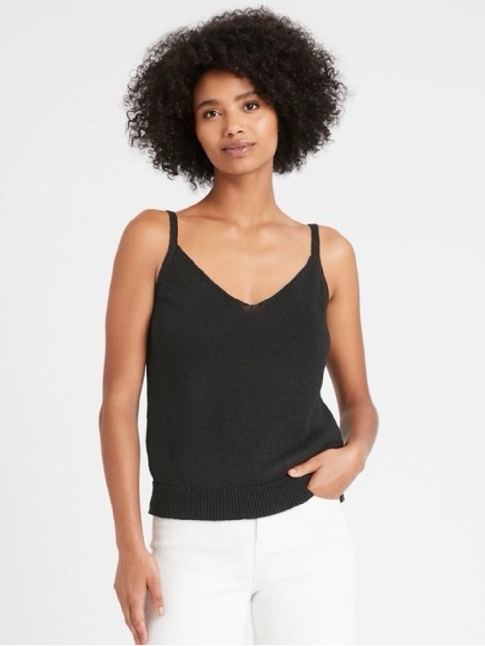 Banana Republic Heritage Reissue Knit Tank - Black - XS